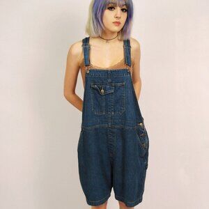 Y2K Cherokee Overalls (XL) darkwash denim vintage womens shorts dungarees garden